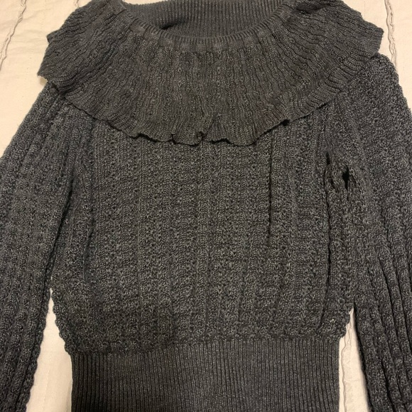 Free People Cropped Ruffle Sweater - Picture 2 of 5